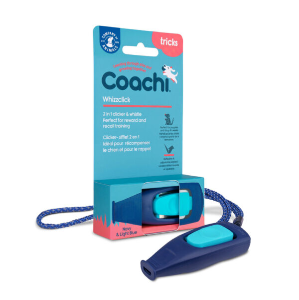 Coachi clicker en fluit 2 in 1 donkerblauw