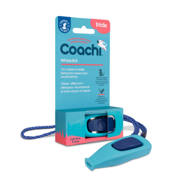 Coachi clicker en fluit 2 in 1 lichtblauw